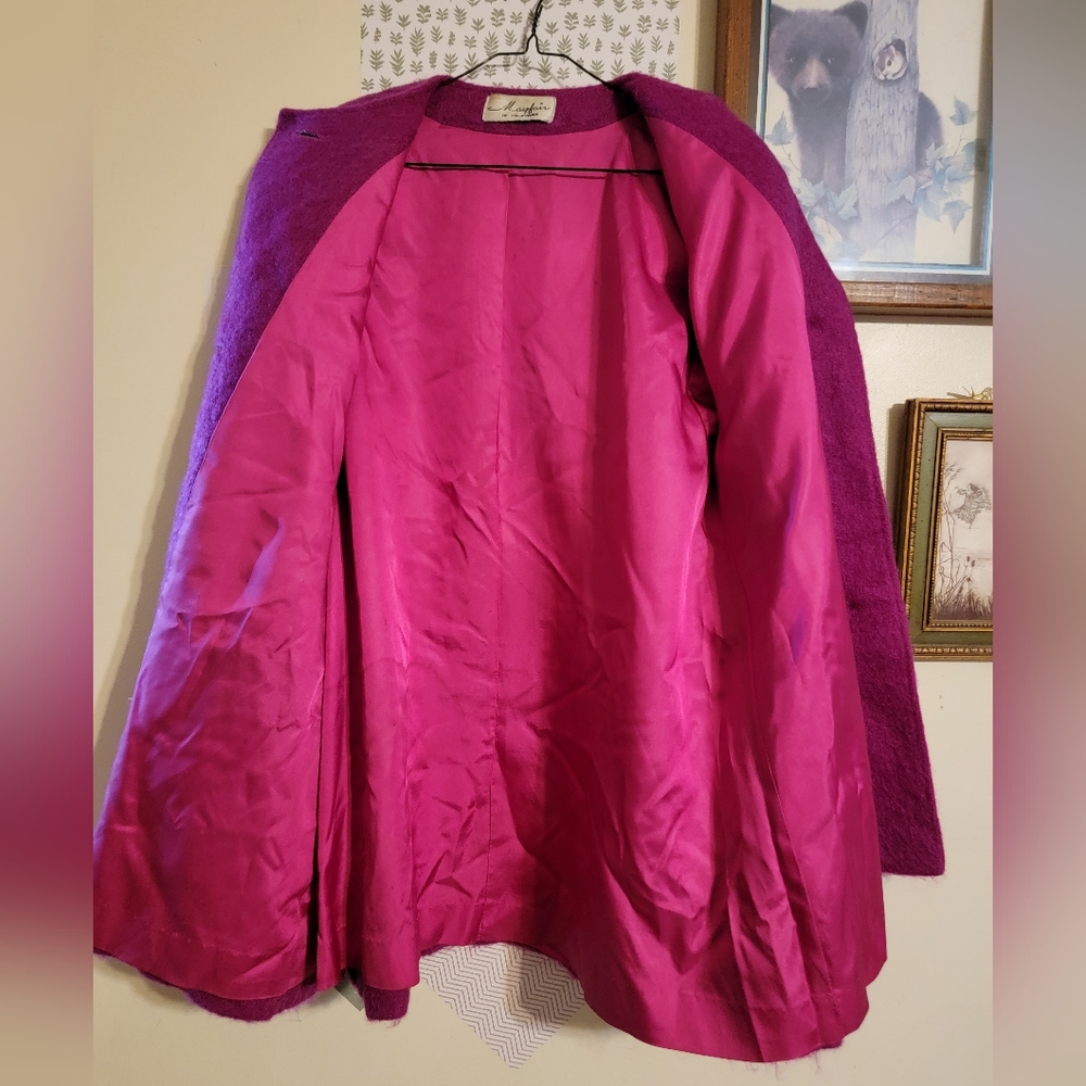 Vintage | Dark Pink Wool Jacket - Picture 5 of 9